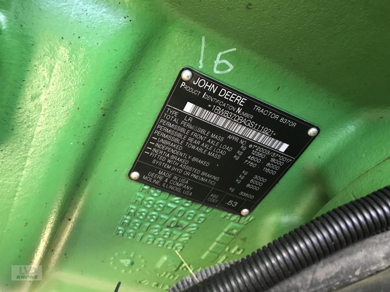 Traktor typu John Deere 8370R, Gebrauchtmaschine w Alt-Mölln (Zdjęcie 13)