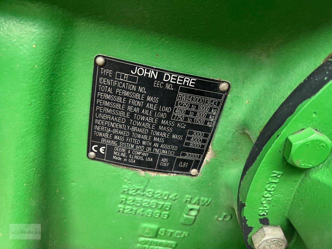 Traktor des Typs John Deere 8430 AutoPowr, Gebrauchtmaschine in Prenzlau (Bild 26)