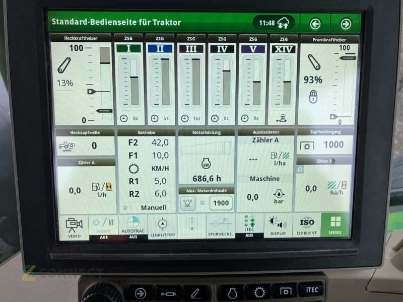 Traktor Türe ait John Deere 8R410/FKH/PowerGard/20t, Gebrauchtmaschine içinde Großenhain (resim 14)