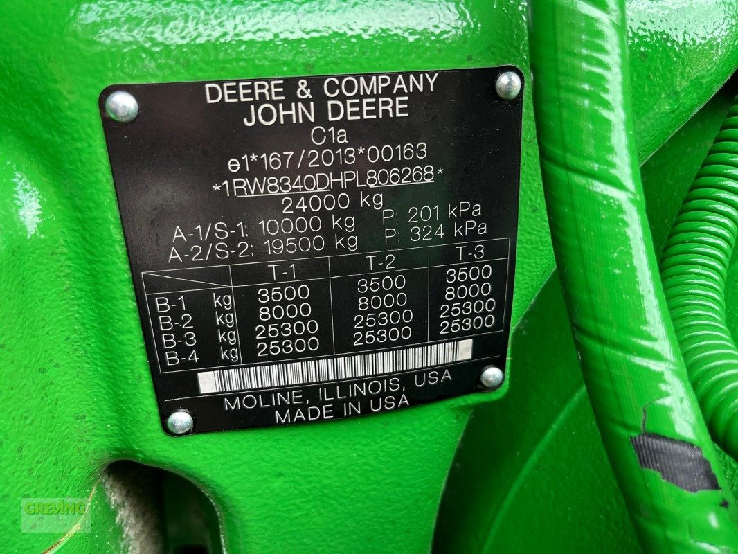 Traktor of the type John Deere 8RX340, Gebrauchtmaschine in Ahaus (Picture 23)