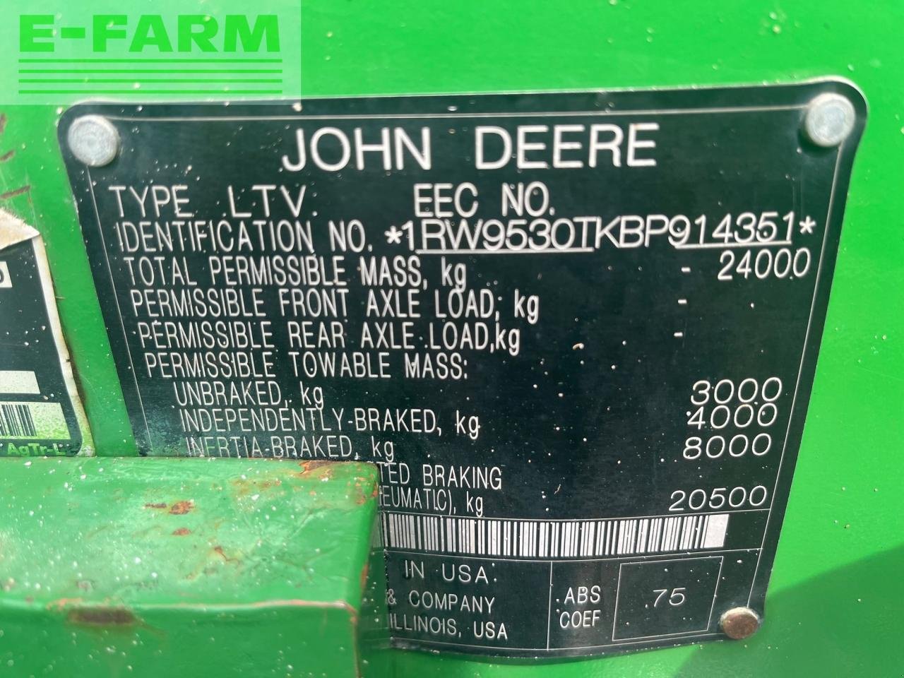 Traktor του τύπου John Deere 9530T, Gebrauchtmaschine σε Hamburg (Φωτογραφία 11)