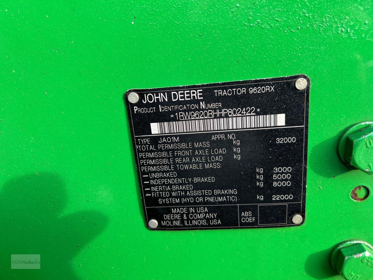 Traktor typu John Deere 9620 RX PowrShift, Gebrauchtmaschine v Prenzlau (Obrázek 21)