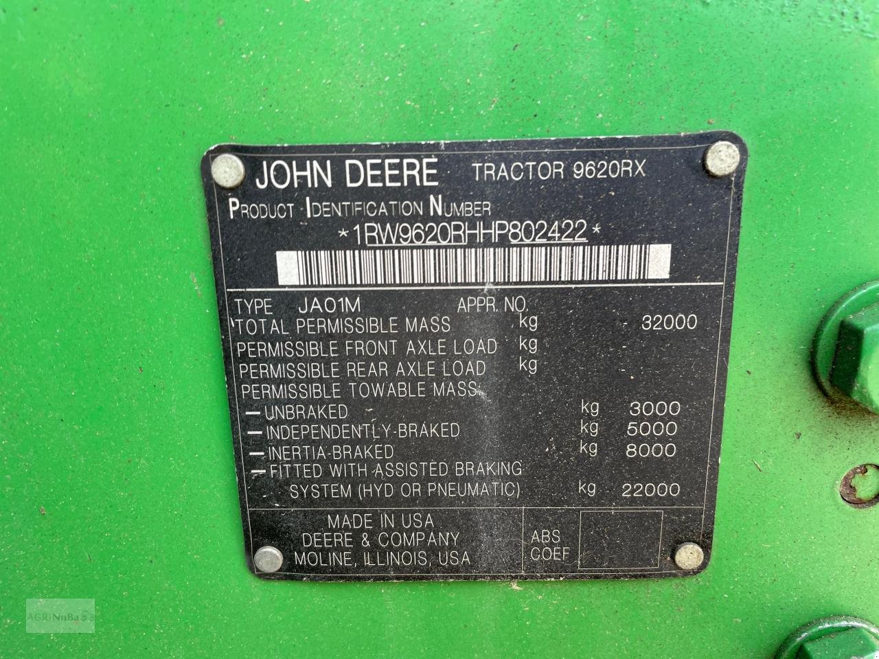 Traktor typu John Deere 9620 RX PowrShift, Gebrauchtmaschine w Prenzlau (Zdjęcie 13)