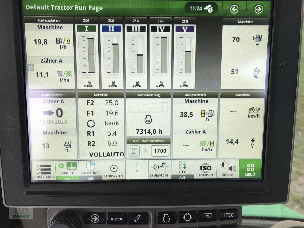 Traktor Türe ait John Deere 9620RX, Gebrauchtmaschine içinde Alt-Mölln (resim 11)