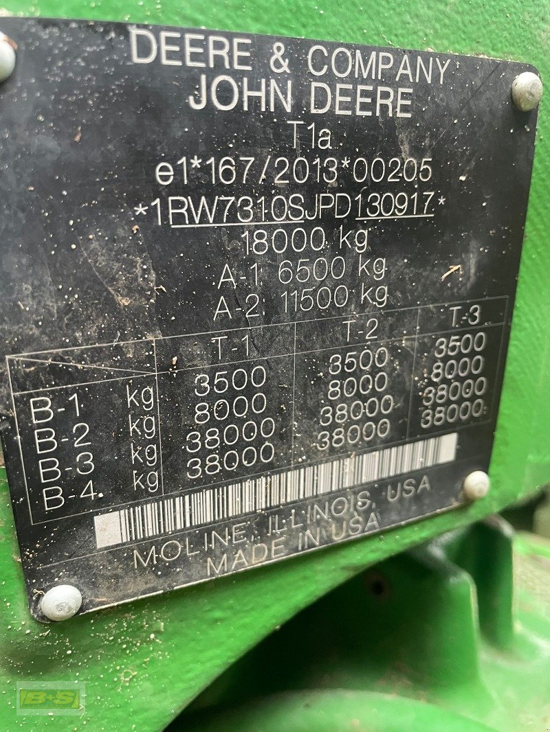 Traktor Türe ait John Deere TRAKTOR 7R310, Neumaschine içinde Neustadt Dosse (resim 7)