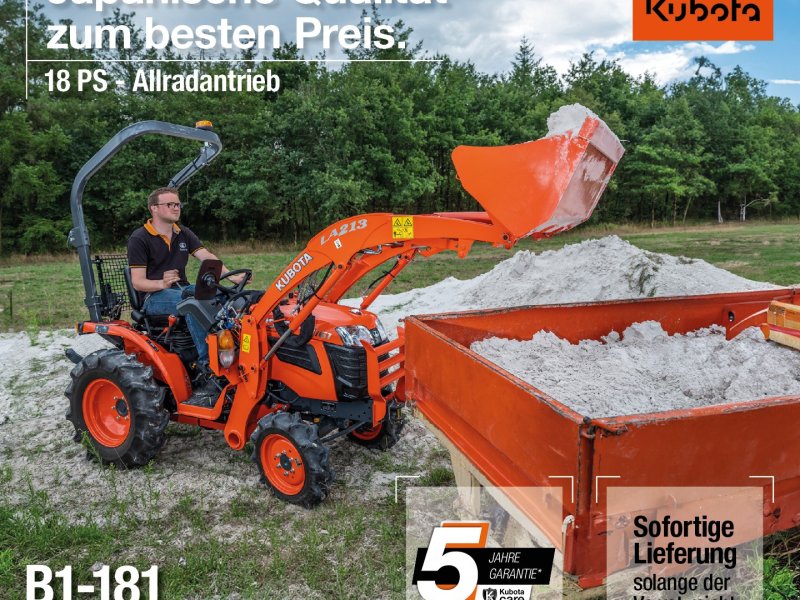 Traktor Türe ait Kubota B1-181 Allrad, Neumaschine içinde Olpe (resim 1)