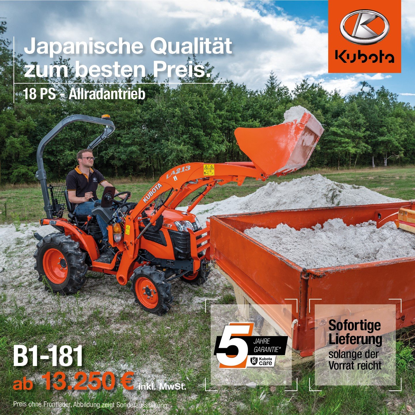 Traktor του τύπου Kubota B1181  Aktion, Neumaschine σε Olpe (Φωτογραφία 7)