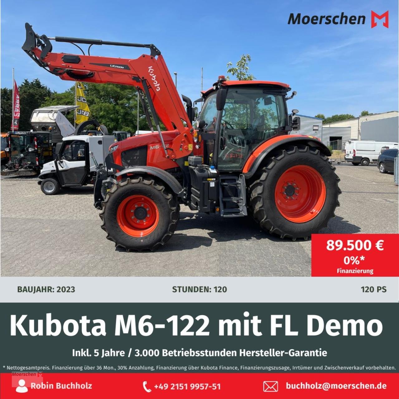 Traktor типа Kubota M6-122, Neumaschine в Tönisvorst (Фотография 1)