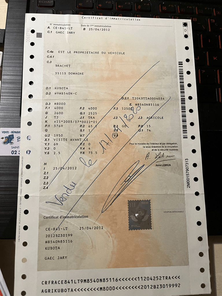 Traktor Türe ait Kubota M8540, Gebrauchtmaschine içinde ISIGNY-LE-BUAT (resim 4)