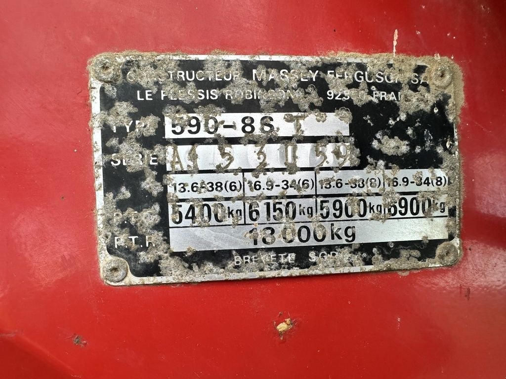 Traktor typu Massey Ferguson 590, Gebrauchtmaschine w Callantsoog (Zdjęcie 11)