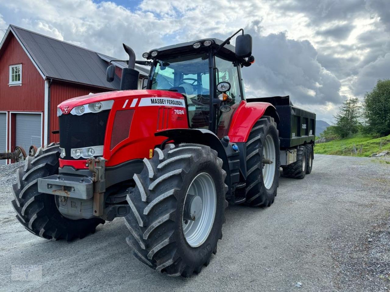 Traktor Türe ait Massey Ferguson 7624 Dyna VT mit 14 t Kipper, Gebrauchtmaschine içinde Pragsdorf (resim 1)