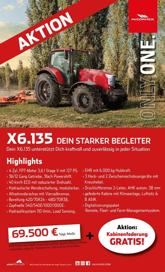 Traktor tipa McCormick X6.135 Xtrashift, Gebrauchtmaschine u Oberweidelham (Slika 2)