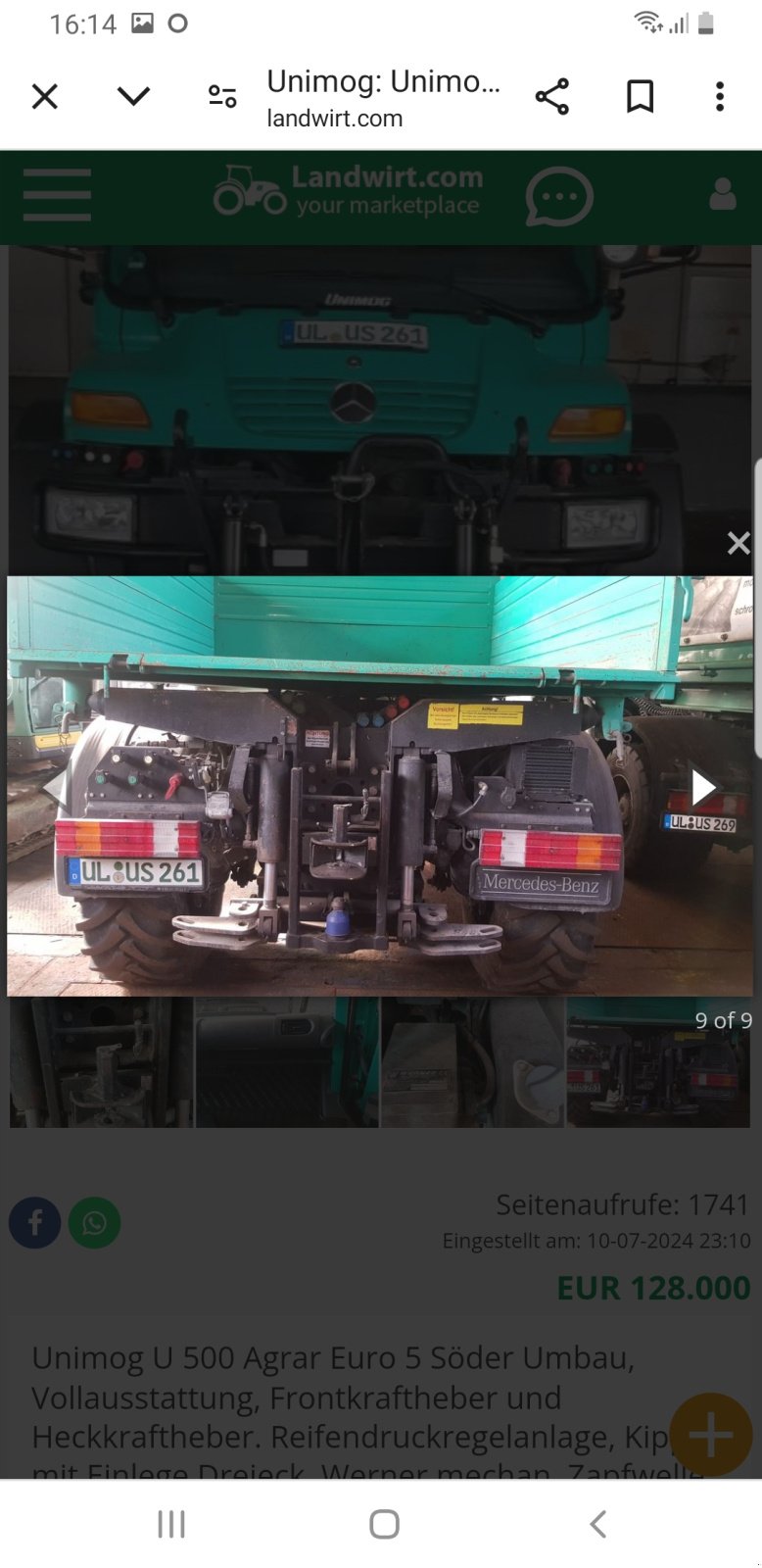 Traktor tip Mercedes-Benz U 500, Gebrauchtmaschine in Blaubeuren (Poză 3)