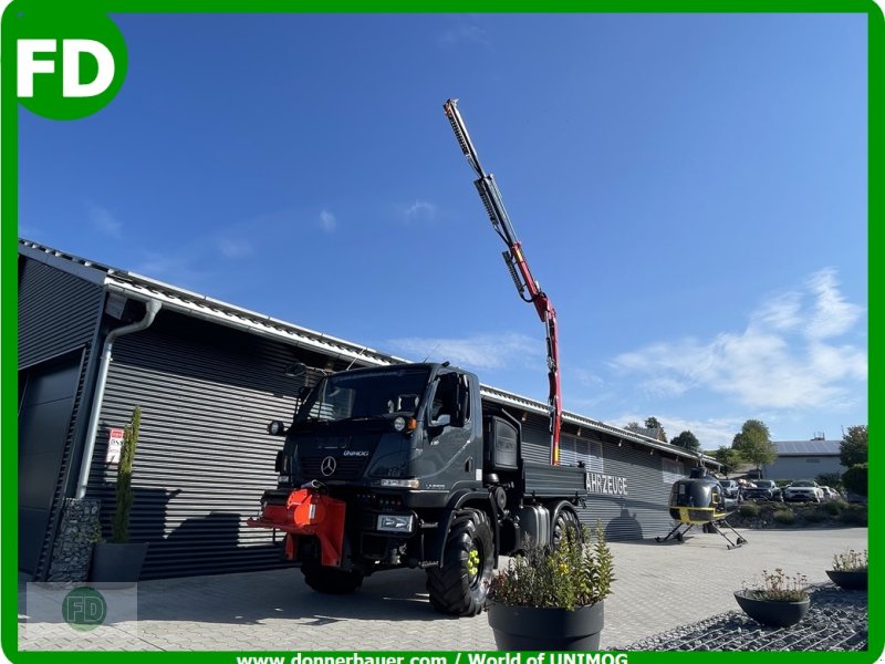 Traktor tipa Mercedes-Benz Unimog U20 , Multitalent , 7500 kg, 60 km/h , Kran , Agrar mgl., Gebrauchtmaschine u Hinterschmiding (Slika 1)