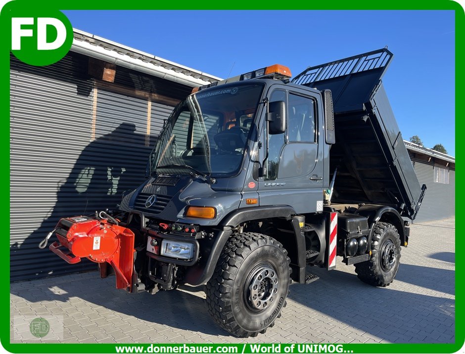 Traktor tip Mercedes-Benz Unimog U400 Agrar , 6 Zylinder , 1.Hand , Scheckheft, Gebrauchtmaschine in Hinterschmiding (Poză 1)