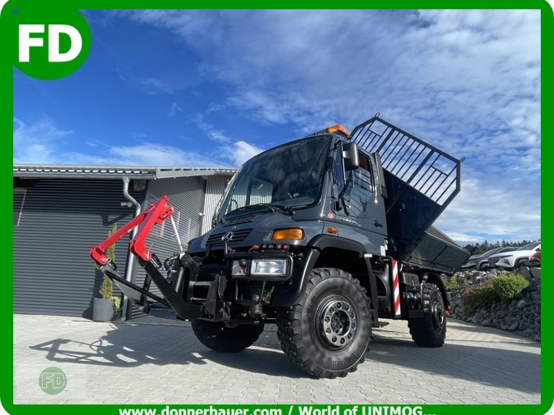 Traktor Türe ait Mercedes-Benz Unimog U400 Agrar , 6 Zylinder , 1.Hand, sehr sauber und gepflegt, Gebrauchtmaschine içinde Hinterschmiding