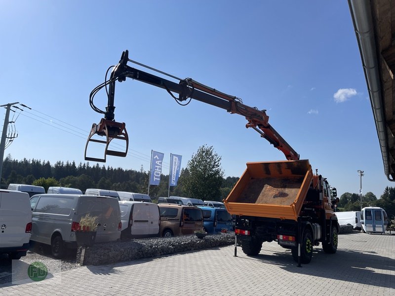 Traktor Türe ait Mercedes-Benz Unimog U400 mit Kran, Kipper, Zapfwelle, Funk, LOF Zulassung , 5x6 Kreis, Gebrauchtmaschine içinde Hinterschmiding (resim 7)