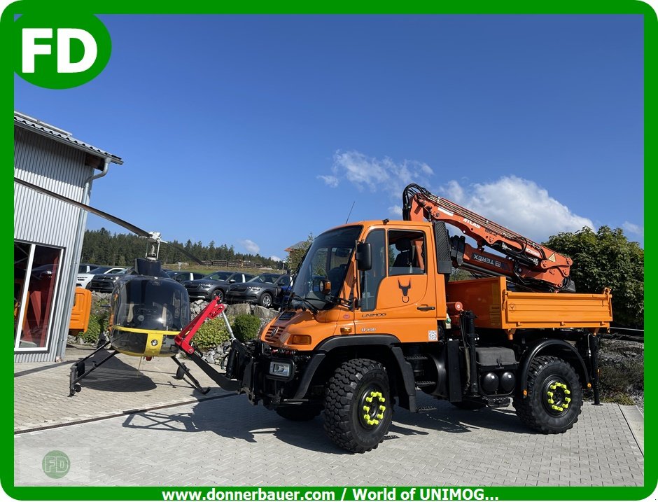 Traktor van het type Mercedes-Benz Unimog U400 mit Kran, Kipper, Zapfwelle, Funk, LOF Zulassung , 5x6 Kreis, Gebrauchtmaschine in Hinterschmiding (Foto 17)