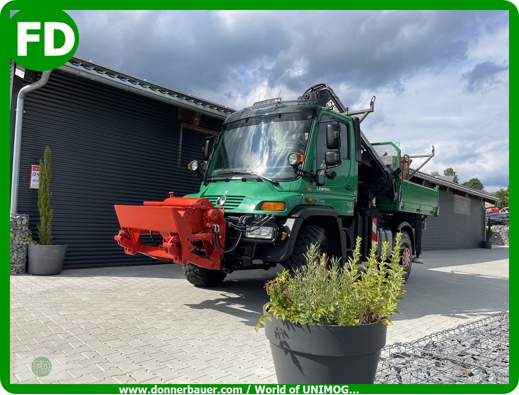 Traktor tipa Mercedes-Benz Unimog U500 / Kran 17.30 Meter / Winde / Arbeitskorb, Gebrauchtmaschine u Hinterschmiding (Slika 1)