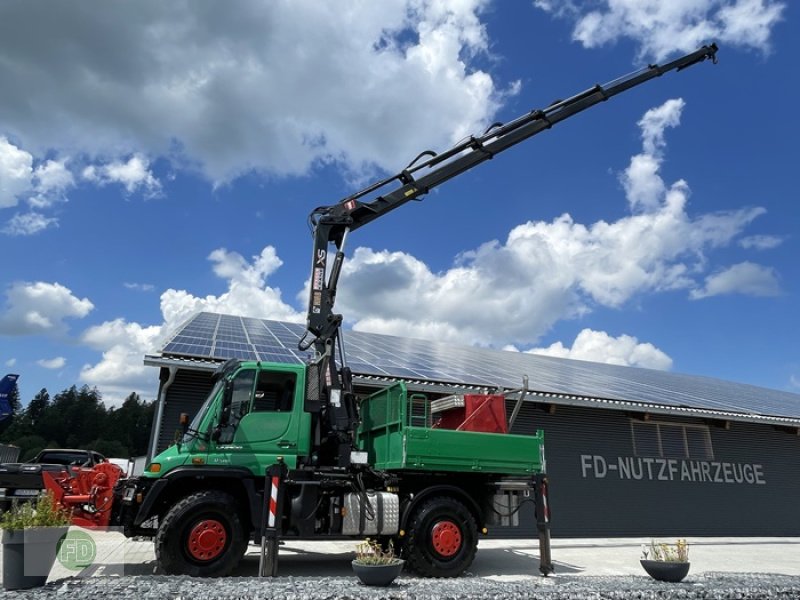 Traktor tipa Mercedes-Benz Unimog U500 mit Mega Kran, 17.30 Meter , 5x6 Kreis, Funk, Arbeitskorb, Reifendruckregelanlage , 1a Zustand, Gebrauchtmaschine u Hinterschmiding (Slika 7)