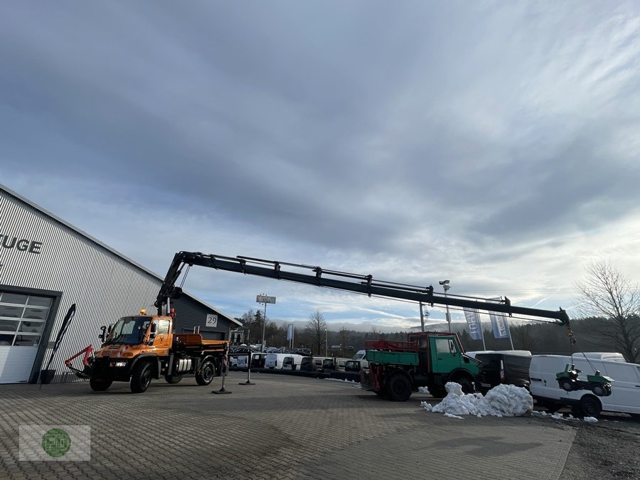 Traktor Türe ait Mercedes-Benz Unimog U500 mit Mega Kran, Hiab 288 , 5x6 Kreis, Zapfwelle, Kipper, Automatik, Multitalent , Einzigartig, Gebrauchtmaschine içinde Hinterschmiding (resim 11)