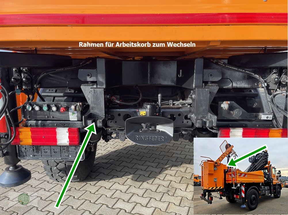 Traktor Türe ait Mercedes-Benz Unimog U500 mit Mega Kran, Hiab 288 , 5x6 Kreis, Zapfwelle, Kipper, Automatik, Multitalent , Einzigartig, Gebrauchtmaschine içinde Hinterschmiding (resim 25)