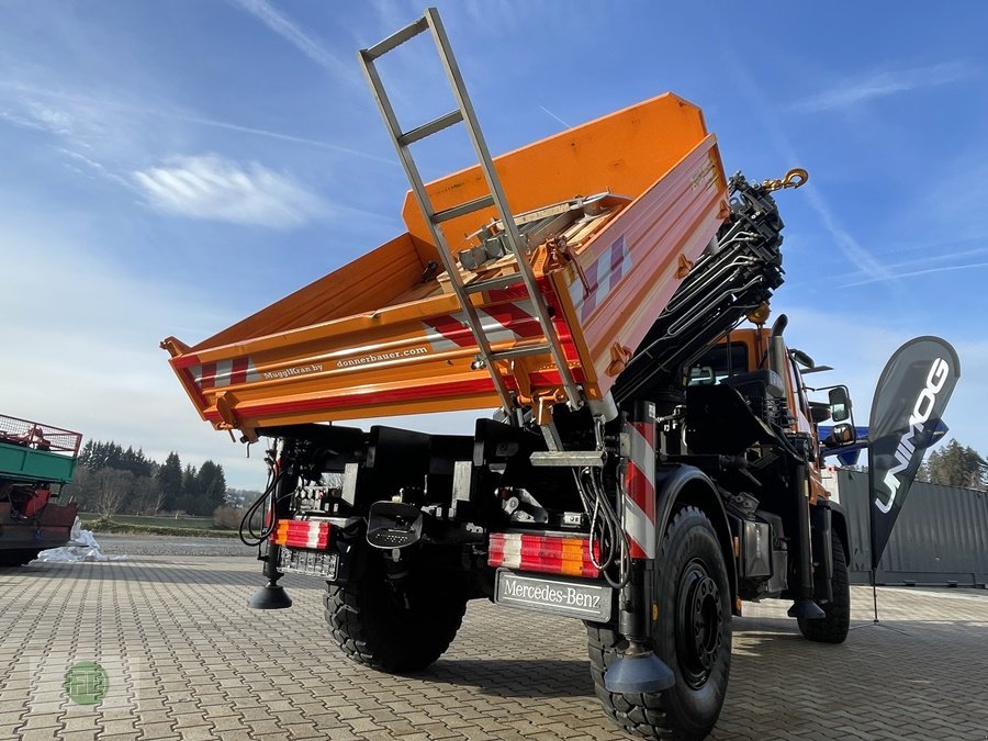 Traktor typu Mercedes-Benz Unimog U500 mit Mega Kran und Top Ausstattung , Einzelstück, Gebrauchtmaschine w Hinterschmiding (Zdjęcie 21)