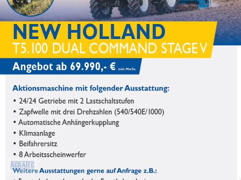 Traktor za tip New Holland T 5.100 AKTION, Neumaschine u Salching bei Straubing (Slika 1)