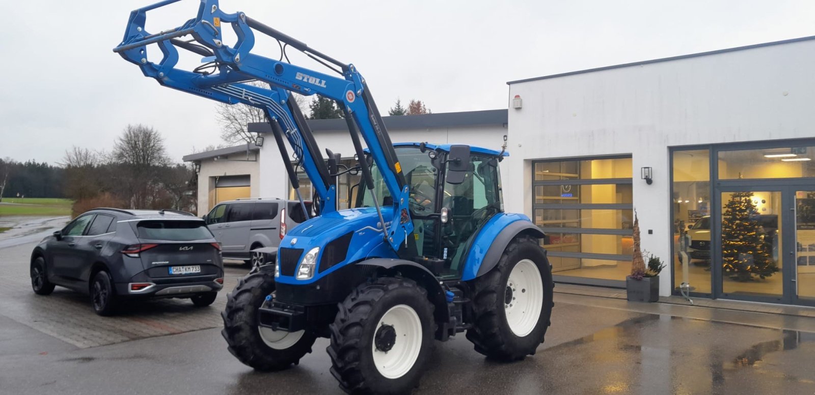 Traktor a típus New Holland T 5.80 M inkl. STOLL Frontlader, Gebrauchtmaschine ekkor: Rötz (Kép 1)