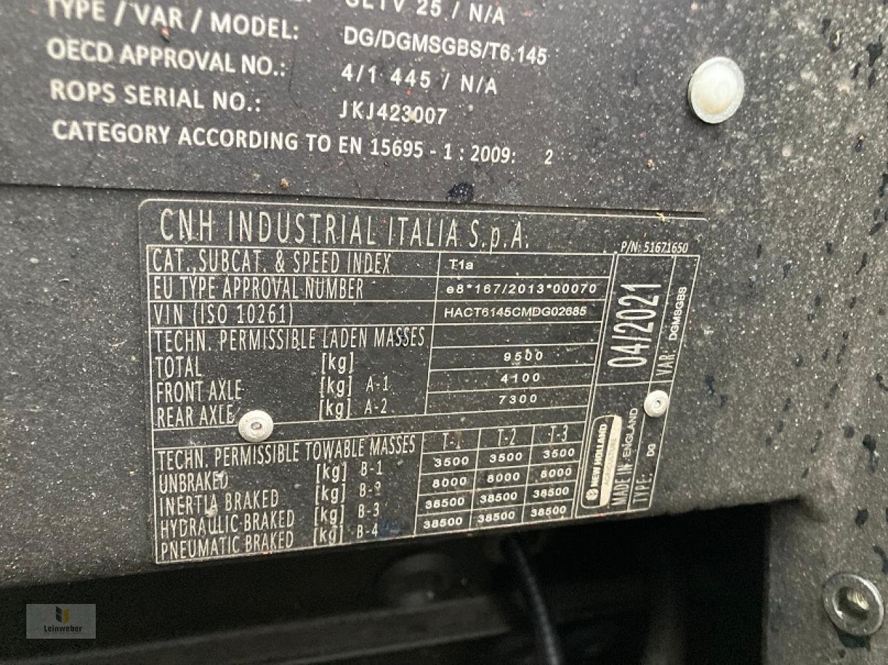 Traktor typu New Holland T 6.145 EC, Gebrauchtmaschine v Neuhof - Dorfborn (Obrázek 10)