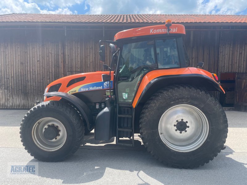 Traktor Türe ait New Holland T 7550 mit Rüfa, Gebrauchtmaschine içinde Salching bei Straubing