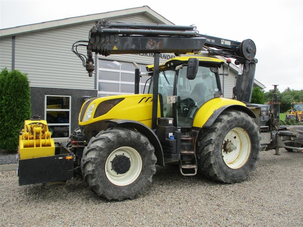 Traktor tip New Holland T7.230 AutoCommand med HIAB X-Hipro 192 kran og Hvamø containervogn, Gebrauchtmaschine in Lintrup (Poză 8)