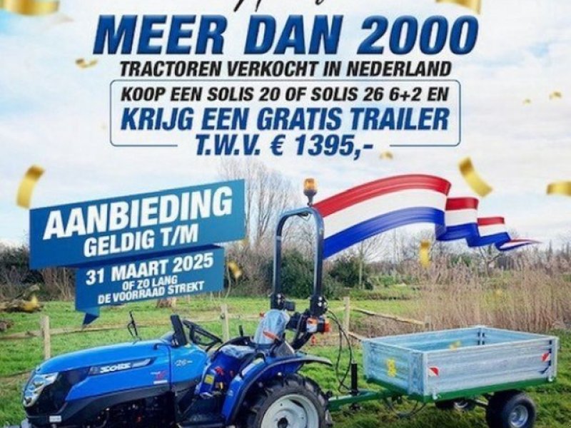 Traktor del tipo Solis 20 / 26 minitractor NIEUW met gratis kipper ACTIE, Neumaschine en Neer (Imagen 1)