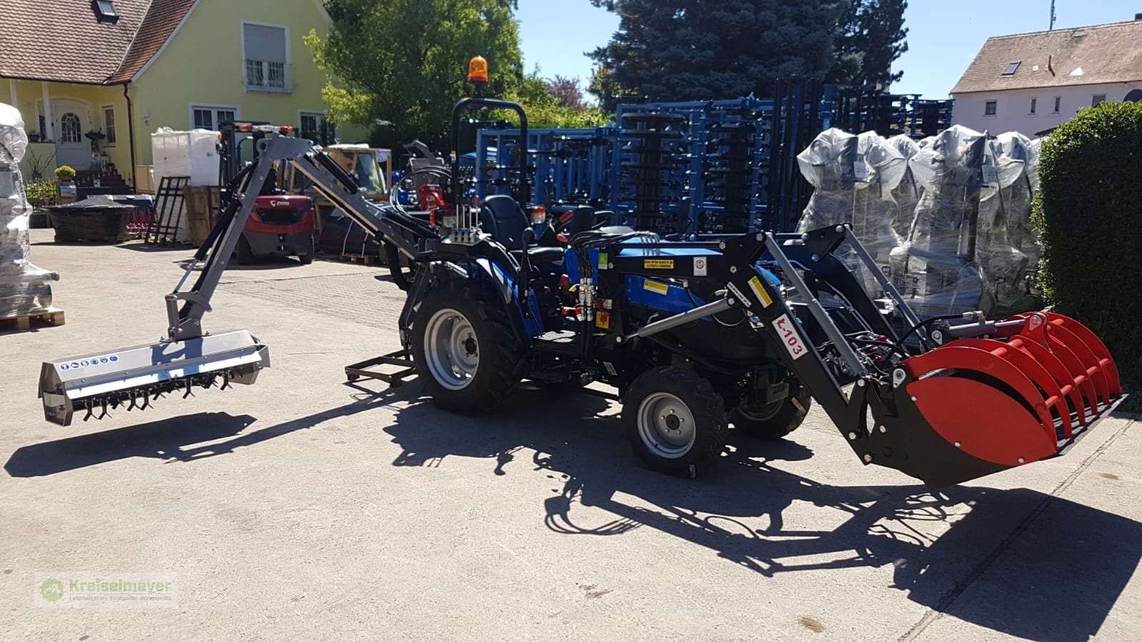 Traktor du type Solis 26 + Jansen HMS-100(180) Mulcher / Heckenschere + Frontlader + Greifschaufel Kommunaltraktor, Neumaschine en Feuchtwangen (Photo 1)