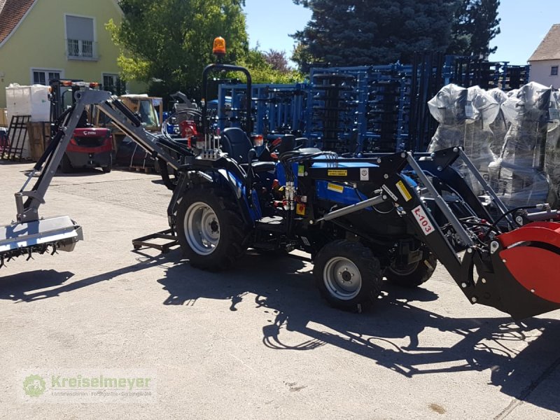 Traktor del tipo Solis 26 + Jansen HMS-100(180) Mulcher / Heckenschere + Frontlader + Greifschaufel Kommunaltraktor, Neumaschine In Feuchtwangen (Immagine 1)