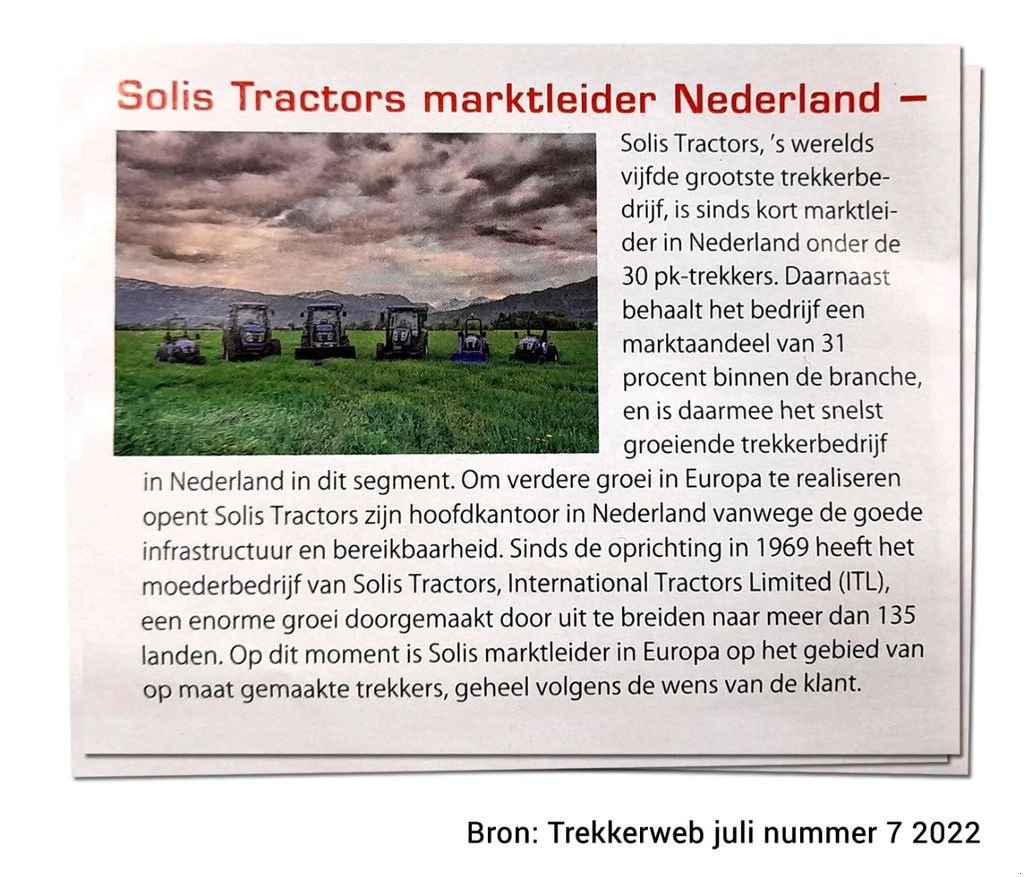 Traktor del tipo Solis 26H 4wd HST / 0002 Draaiuren / Voorlader, Gebrauchtmaschine In Swifterband (Immagine 2)