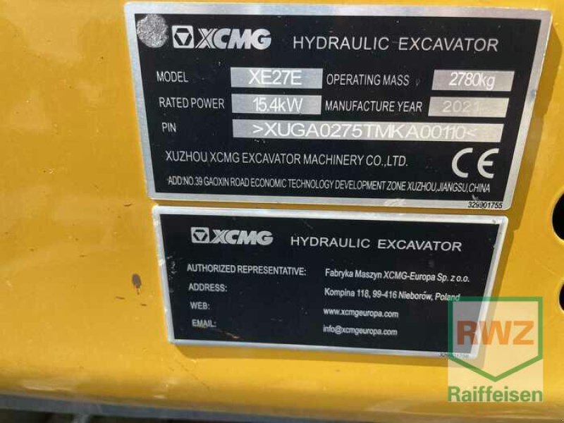 Traktor del tipo Sonstige XCMG XE27E Minnibagger, Gebrauchtmaschine en Bornheim-Roisdorf (Imagen 7)