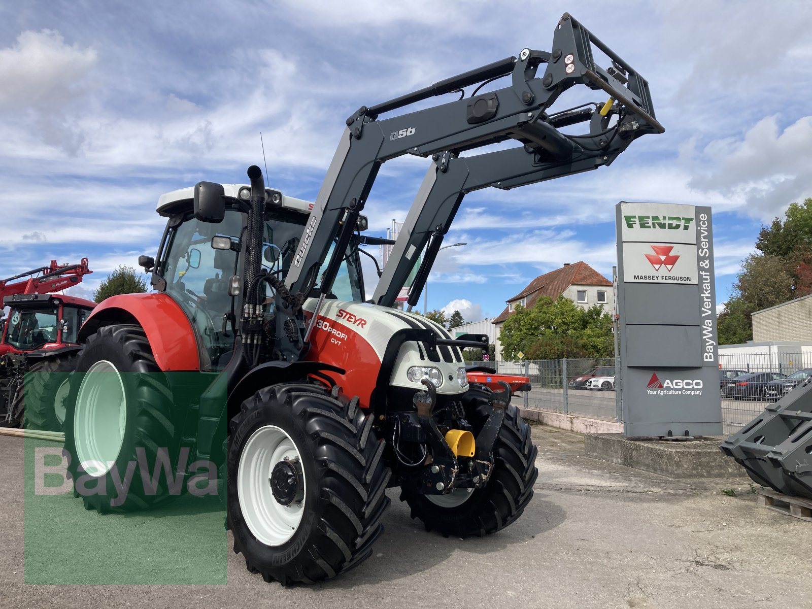 Traktor of the type Steyr 4130 Profi CVT + Quicke Q56 Frontlader, Gebrauchtmaschine in Dinkelsbühl (Picture 1)