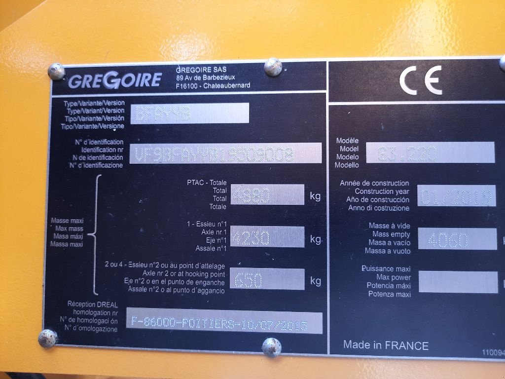 Traubenvollernter a típus Gregoire G3.220, Gebrauchtmaschine ekkor: Terranjou (Kép 6)