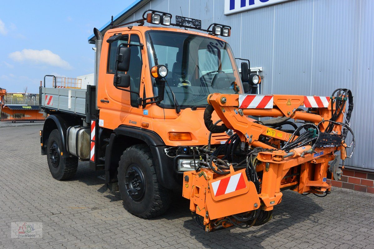 Unimog του τύπου Mercedes-Benz U 400 4 x 4 Mulag Teleskopausleger + Zapfwelle, Gebrauchtmaschine σε Sottrum (Φωτογραφία 5)