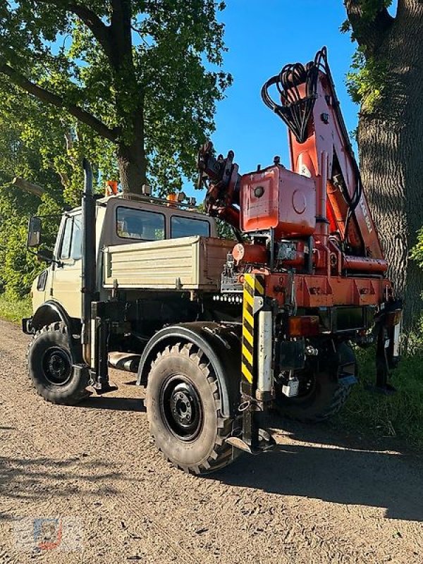 Unimog типа Mercedes-Benz U1400 427/10 Atlas Kran 10.5 M Hydraulik OM366 A Platte 3, Gebrauchtmaschine в Fitzen (Фотография 4)