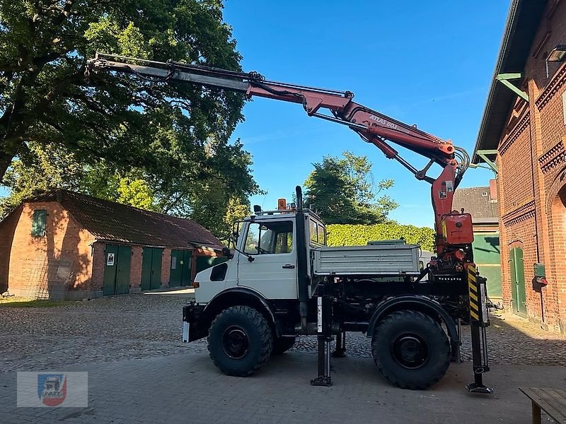 Unimog tipa Mercedes-Benz U1400 427/10 Atlas Kran 10.5 M Hydraulik OM366 A Platte 3, Gebrauchtmaschine u Fitzen (Slika 9)