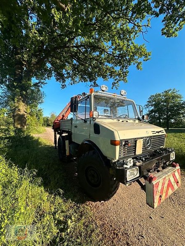 Unimog типа Mercedes-Benz U1400 427/10 Atlas Kran 10.5 M Hydraulik OM366 A Platte 3, Gebrauchtmaschine в Fitzen (Фотография 19)