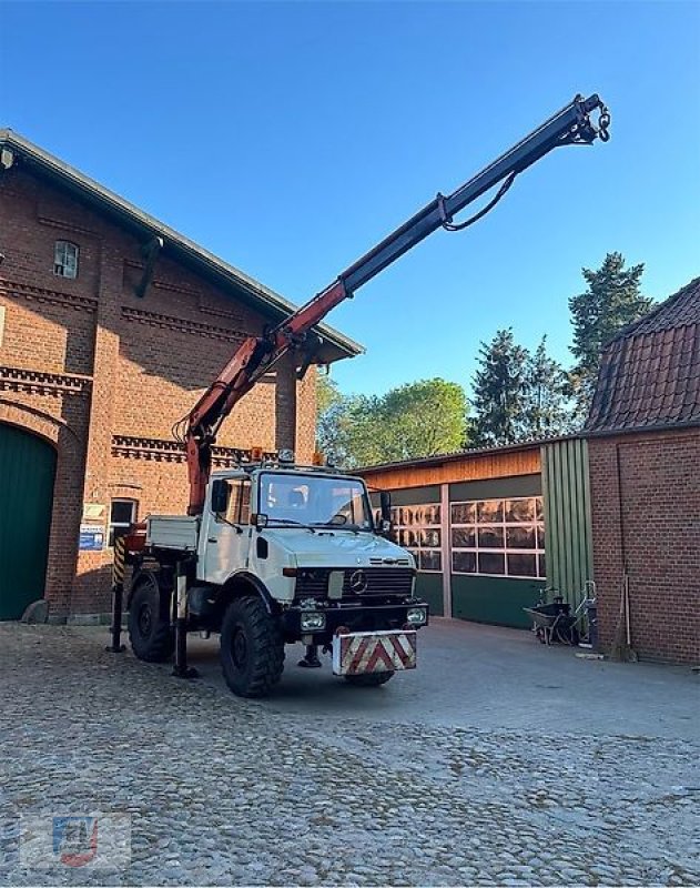 Unimog типа Mercedes-Benz U1400 427/10 Atlas Kran 10.5 M Hydraulik OM366 A Platte 3, Gebrauchtmaschine в Fitzen (Фотография 1)