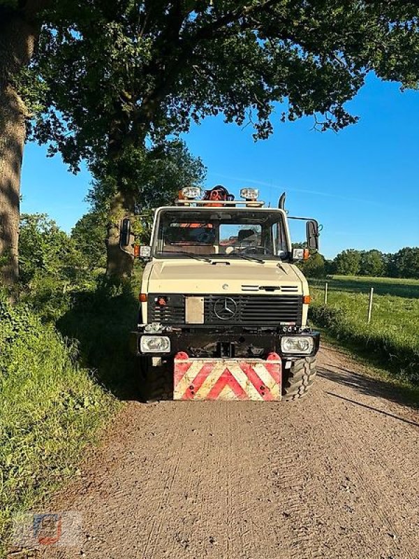 Unimog типа Mercedes-Benz U1400 427/10 Atlas Kran 10.5 M Hydraulik OM366 A Platte 3, Gebrauchtmaschine в Fitzen (Фотография 5)