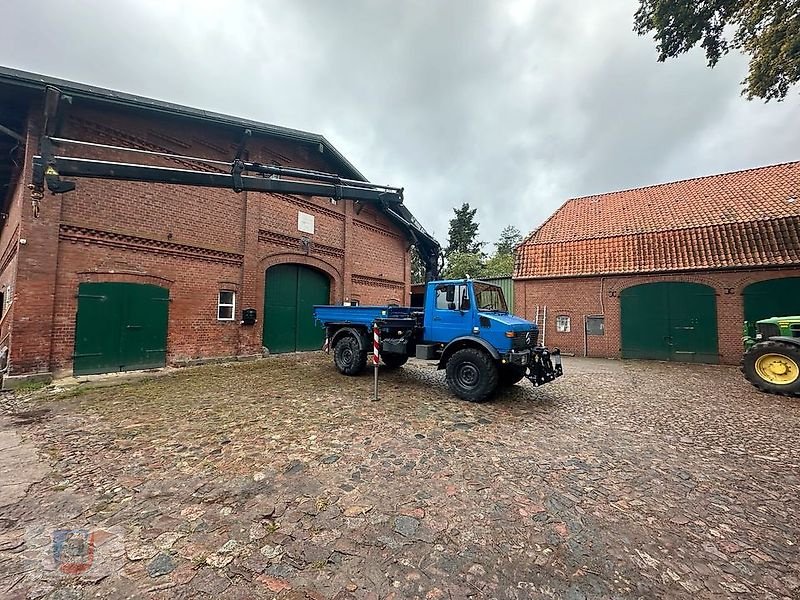 Unimog Türe ait Mercedes-Benz U1550L 437 HIAB 090 AW Kran 405/70R20 TÜV Bj. 95, Gebrauchtmaschine içinde Fitzen (resim 1)