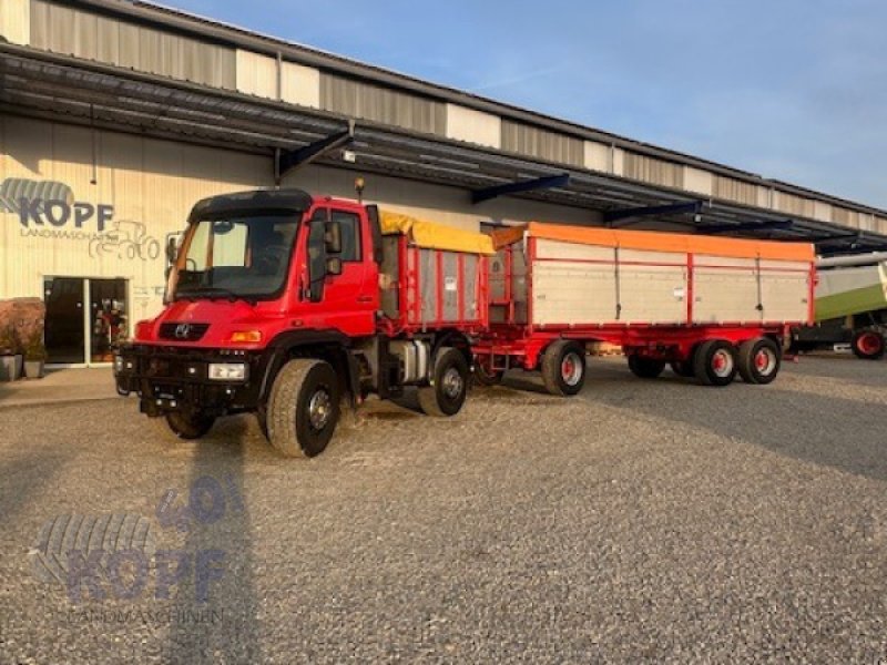 Unimog del tipo Mercedes-Benz U400 Kipppritsche LOF Zulassung + 3 Achser, Gebrauchtmaschine In Schutterzell (Immagine 1)