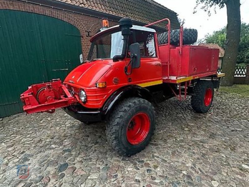 Unimog Türe ait Mercedes-Benz U416 U1100 Feuerwehr original 15.000Km Seilwinde, Gebrauchtmaschine içinde Fitzen (resim 1)