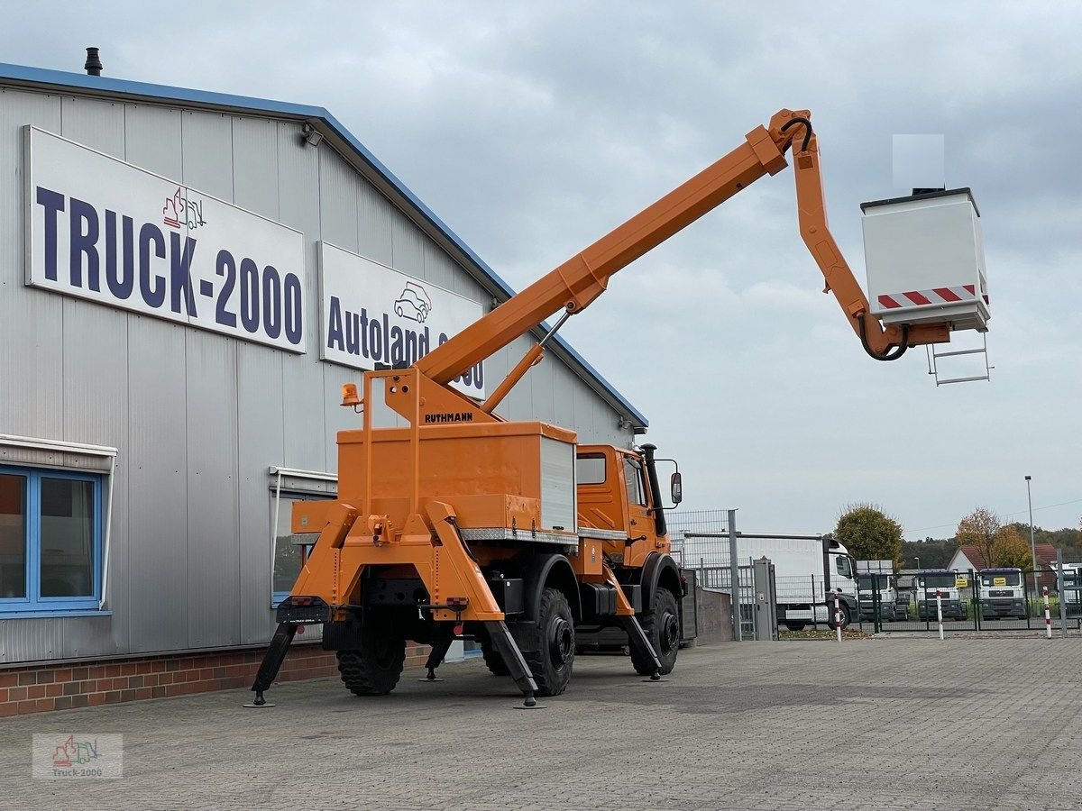 Unimog du type Mercedes-Benz Unimog U1850 L 4x4 Ruthmann Steiger 17m seitl.12m 1.Hd, Gebrauchtmaschine en Sottrum (Photo 8)