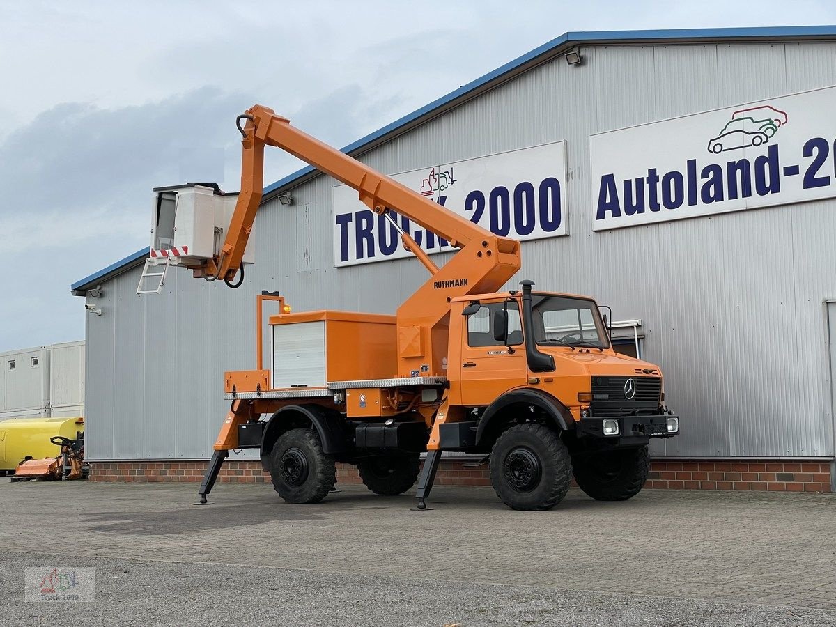 Unimog des Typs Mercedes-Benz Unimog U1850 L 4x4 Ruthmann Steiger 17m seitl.12m 1.Hd, Gebrauchtmaschine in Sottrum (Bild 13)